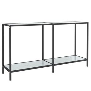 vidaXL Konsolentisch Weiß 140x35x75,5 cm Hartglas