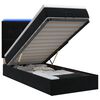 vidaXL Ottoman-Bett mit Matratze und LED Schwarz 90 x 200 cm Samt