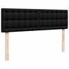 vidaXL Ottoman-Bett mit Matratzen Schwarz 160x200 cm Stoff