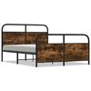vidaXL Bettgestell ohne Matratze 120x200 cm R&auml;uchereiche Holzwerkstoff