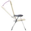 vidaXL Klappbare Campingst&uuml;hle 2 Stk. Aluminium Creme