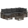 vidaXL Gartensofa-set 7 pcs Grau Poly-Rattan