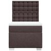vidaXL Boxspringbett mit Matratze Dunkelbraun 90x190 cm Stoff