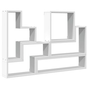 vidaXL Wandregal Wei&szlig; 96x12x64 cm Holzwerkstoff