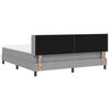 vidaXL Boxspringbett mit Matratze Hellgrau 200 x 180 cm Stoff