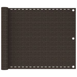 vidaXL Balkon-Sichtschutz Braun 75x300 cm HDPE