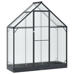 vidaXL Garten Gew&auml;chshaus mit T&uuml;r Anthrazit 183,5 x 63,5 x 207 cm