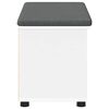 vidaXL Flurbank mit Kissen mit Regal mit Speicher Wei&szlig; 80 x 38 x 46 cm