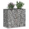 vidaXL Gabionen Hochbeet Silber 90 x 50 x 80 cm Verzinkter Stahl