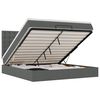 vidaXL Ottoman-Bett mit Matratze & LEDs Dunkelgrau 180x200 cm Stoff