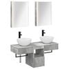 vidaXL Badezimmerschrank-Set 5 pcs Betongrau 43 x 11,5 x 60,5 cm