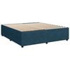 vidaXL Boxspringbett mit Matratze Blau 180x200 cm Samt