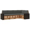 vidaXL Outdoor-Sofagarnitur 5 stk. Natur und Anthrazit Polyester