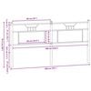 vidaXL Ersatz-Kopfteil R&auml;uchereiche 180 cm Holzwerkstoff und Stahl