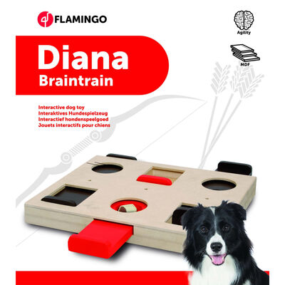 FLAMINGO Hunde-Intelligenzspielzeug Diana 26x29,5 cm Holz