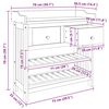 vidaXL Garten-Schrank Natur 78 x 36,5 x 78 cm Massivholz Akazie