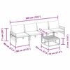 vidaXL Gartensofa-set mit Kissen 5 pcs Schwarz Stahl
