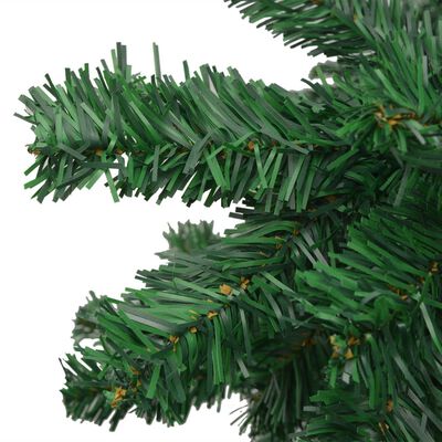 vidaXL Künstlicher Weihnachtsbaum mit Beleuchtung Kugeln L 240 cm Grün