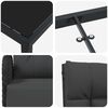 vidaXL Garten Essgruppe mit Kissen 5 pcs Schwarz Poly-Rattan