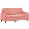 vidaXL 2-Sitzer-Sofa mit Kissen Rosa 140 cm Samt