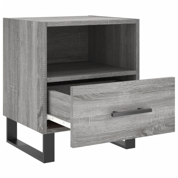 vidaXL Nachttisch Grau Sonoma 40x35x47,5 cm Holzwerkstoff
