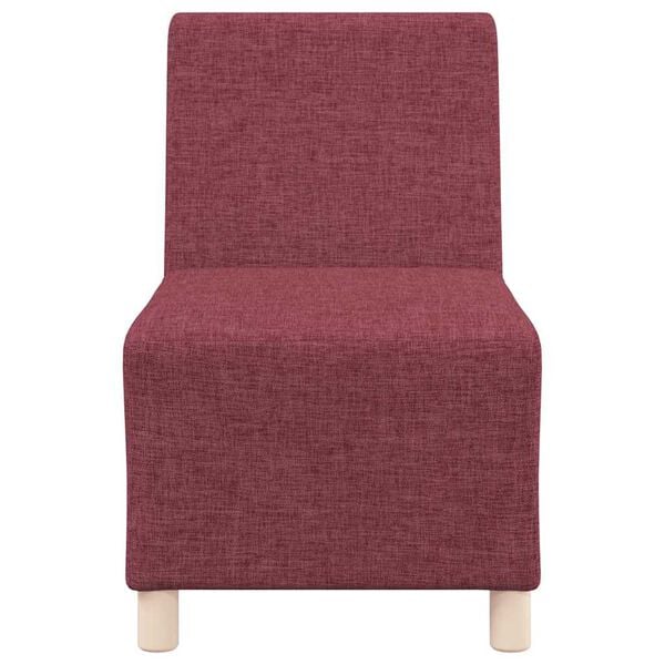 vidaXL Modulares Sofa ohne Armlehnen Burgunderrot 55 cm Stoff