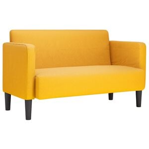 vidaXL Zweisitzer-Sofa Hellgelb 109 cm Cordstoff