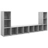 vidaXL TV-Schr&auml;nke 4 Stk. Betongrau 107x35x37 cm Holzwerkstoff