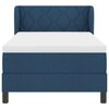 vidaXL Boxspringbett mit Matratze mit Kopfteil Blau 100 x 200 cm Stoff