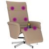 vidaXL Massagesessel mit Fu&szlig;teil Cappuccino-Braun Kunstleder