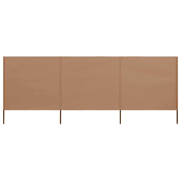 vidaXL 3-teiliges Windschutzgewebe 400 x 80 cm Taupe