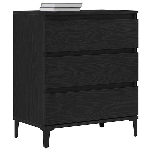 vidaXL Sideboard Schwarz Eichen-Optik 60 x 35 x 70 cm Holzwerkstoff