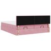 vidaXL Ottoman-Bett mit Matratzen & LEDs Rosa 200x200 cm Samt