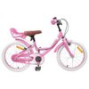 vidaXL Kinderfahrrad 18 Zoll f&uuml;r 5-7 Jahre alt Hellrosa