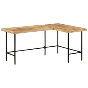 vidaXL Schreibtisch 165x110x77 cm Massivholz Mango und Eisen