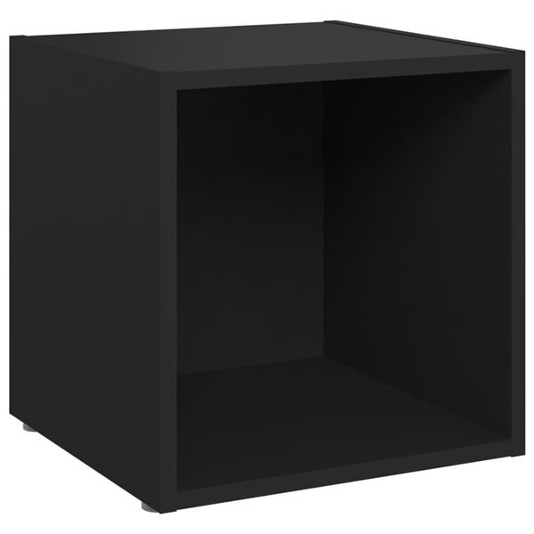 vidaXL 5-tlg. TV-Schrank-Set Schwarz Holzwerkstoff