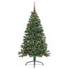vidaXL K&uuml;nstlicher vorbeleuchteter Weihnachtsbaum Gr&uuml;n 120 cm PVC