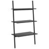 vidaXL Leiterregal mit 3 B&ouml;den Schwarz 64x34x116 cm