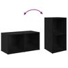 vidaXL TV-Schrankset 2 pcs Schwarz Eichen-Optik 72 x 35 x 36,5 cm