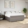 vidaXL Boxspringbett mit Matratze Taupe 180x200 cm Stoff