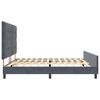 vidaXL Boxspringbett mit Kopfteil Dunkelgrau 200 x 200 cm Samt