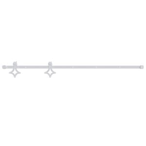 vidaXL Schiebet&uuml;rbeschlag 183 cm Stahl Wei&szlig;