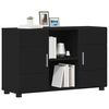 vidaXL Sideboard mit Regal Schwarz 88,5 x 30,5 x 55,5 cm Holzwerkstoff