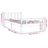 vidaXL Massivholzbett Grau 100x200 cm