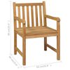 vidaXL 7-teiliges Garten-Ess-Set 140 x 80 cm Massivholz Teak