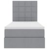 vidaXL Aufbewahrungsbett mit Matratze Hellgrau 90 x 190 cm Polyester