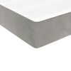 vidaXL Boxspringbett mit Matratze Hellgrau 100x200 cm Samt