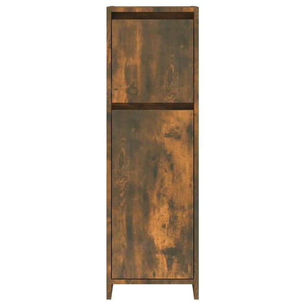 vidaXL Badezimmerschrank Räuchereiche 30x30x95 cm Holzwerkstoff