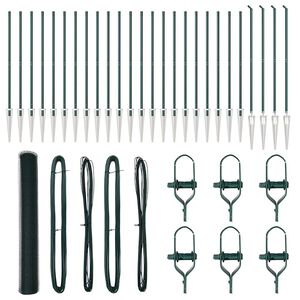 vidaXL Schwei&szlig;drahtzaun mit Spikes 50 x 1,4 m (B x H)