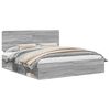 vidaXL Bettrahmen Sonoma-Grau 200 x 200 cm Massives Kiefernholz